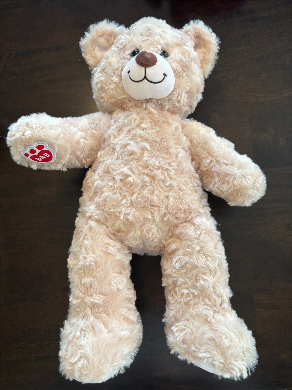 Build-A-Bear Plush Teddy in Light Cream Fur
